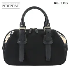 未使用 展示品 バーバリー BURBERRY ノバチェック ボストン ハンド バッグ キャンバス レザー ブラック ベージュ Boston Bag 90314137