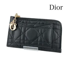 【箱付き・美品】Dior ディオール　レディディオール　コスモス　ジップカードホルダー　現行モデル　カードケース　パスケース　名刺入れ　ブラック
