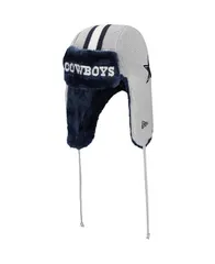 ニューエラ メンズ アクセサリー 帽子 ニット New Era Mens Gray Dallas Cowboys Helmet Head Trapper Knit Hat Gray グレーのサムネイル