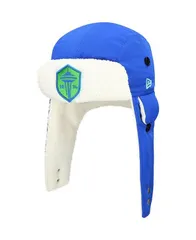 ニューエラ メンズ アクセサリー 帽子 ニット New Era Mens Blue Seattle Sounders FC Trapper Knit Hat Blue ブルーのサムネイル
