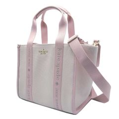 レアkate spade キップキャンバス スモールトート ピンク KG767 - メルカリ