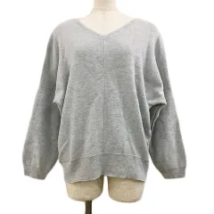 ザショップティーケー THE SHOP TK セーター ニット プルオーバー Vネック 無地 長袖 F グレー