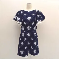 Chesty / チェスティ ◆ワンピース/Flower Lace All-in-one/花柄/ネイビー/サイズ0 12S531  レディースファッション