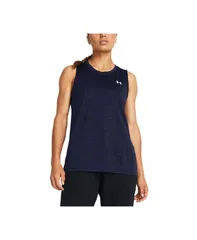 アンダーアーマー レディース トップス タンクトップ Under Armour Womens Tech Twist Tank Midnight Navy White ホワイトのサムネイル