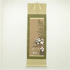 朱雀筆 花鳥図 肉筆絹本掛軸（保護箱） 掛け軸 床の間 書 おしゃれ