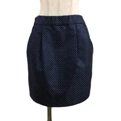 ジャーナルスタンダード レリューム JOURNAL STANDARD relume スカート タイト ミニ ウエストゴム タック 総柄 36 紺 グレー ネイビー