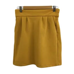 レトロガール RETRO GIRL スカート タイト ミニ 無地 黄 イエロー