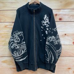 専用！！絡繰魂 カラクリダマシイ 鯉 刺繍 和柄 ジップパーカー L ブラック 絡繰魂 カラクリダマシイ 鯉 刺繍 和柄 ジップパーカー L ブラック