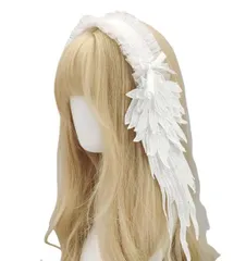 【特価商品】姫ロリ 文化祭 コスプレ 学園祭 お茶会 なりきり ハロウィン 仮装 ヘアアクセサリー 仮装カチューシャコスプレ パーティー 魔女 暗黒 髪飾り イベント 髪飾り レース かわいい 黒 悪魔ヘアピン 天使の翼 ロリータ 白 ヘッドドレス ゴスロリ 
