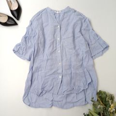 Quality ライトブルー 半袖シャツ バックプリーツ 日本製 - メルカリ