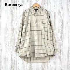 90s Burberrys バーバリーズ ホースロゴ刺繡 ブロックチェック 長袖 シャツ メンズ トップス