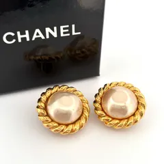 シャネル CHANEL イヤリング フェイクパール GP ゴールド ヴィンテージ メッキ【鑑定済み】正規品