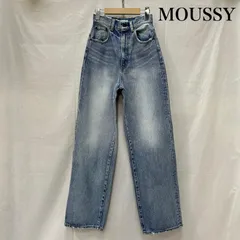 マウジー HW DAMAGE LOOSE STRAIGHT PANTS ライトブルー 24 レディース - ISItems【USED】【古着】【中古】50155142