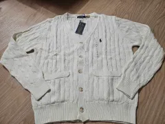 ポロ ラルフローレン アイボリー ケーブル ニット カーディガン