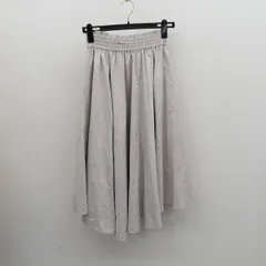 Mila Owen / ミラ オーウェン ◆スカート/ウエストシャーリングアシメ光沢/ベージュ/サイズ0  レディースファッション