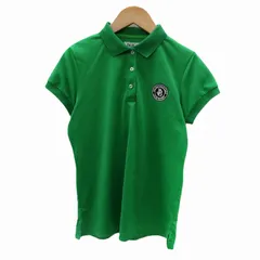 ジャックバニー JACK BUNNY ゴルフウェア ポロシャツ 半袖 ワッペン 1 M 緑 グリーン /NM25 IBO83