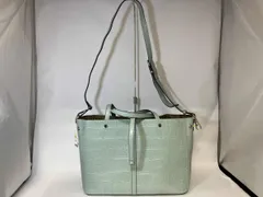 BARCOS バルコス クロコダイル型押しシャイニングレザートート ペールグリーン ショルダーバッグ 2way カウレザー 牛革 BTV121