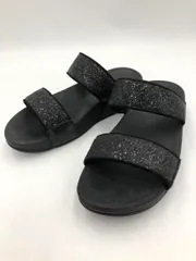 fitflop フィットフロップ LULU MULTI-TONAL GLITTER SLIDES サンダル sizeUS6/黒 ■◆ レディース