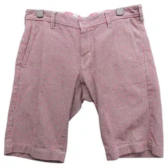Dickies×HYSTERIC GLAMOUR ディッキーズ ヒステリックグラマー ハーフパンツ サイズ30 S相当 赤黒白 コットン100% 中国製 Wネーム 千鳥格子柄 ストリート 古着のサムネイル