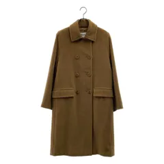 Max Mara / マックスマーラ | カシミヤ混 ウール ロゴ裏地 ロングコート | 40 | ブラウン | レディース