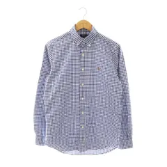 ポロ ラルフローレン POLO RALPH LAUREN ギンガムチェックシャツ ボタンダウン S P ブルー ホワイト /ES ■OS