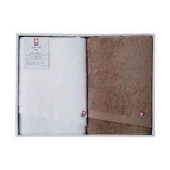 今治 今治ピュアカラー甘撚りバスタオル2P ブラウン 60×120cm C6068694