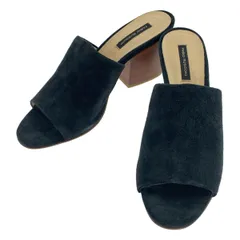 【新品】  Fabio Rusconi / ファビオルスコーニ | スウェードレザー ヒールサンダル | 39 | ブラック | レディース