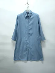 ポロラルフローレン スリムフィット シャンブレー ライトデニムシャツ ONE PIECE (55 55半)