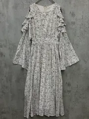 apres jour アプレジュール AJ970501BW オープンショルダー ワンピース sizeS/総柄 ■◇ レディース