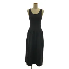 【美品】  theory / セオリー | BLEECKER COTTON TEXTURE DRESS ニット ワンピース | M | ブラック | レディース