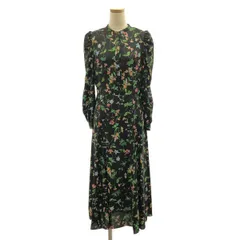 【美品】  ANAYI / アナイ | 総柄 フラワー ドレス ワンピース / インナー付き | 38 | ブラック/マルチカラー | レディース