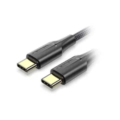 〔5本セット〕 VENTION USB 2.0 C-type Male to C-type Male 3Aケーブル LEDタイプ 1m ブラック TA-9934X5