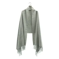 JOHNSTONS OF ELGIN / ジョンストンズオブエルガン | カシミヤ フリンジ 大判ストール | グレー