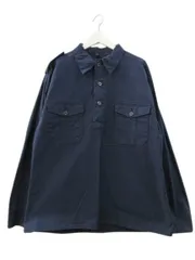 ヴィンテージ VINTAGE スウェーデン軍 プルオーバーシャツ 長袖 ミリタリーシャツ 3クラウン ネイビー 108Mのサムネイル