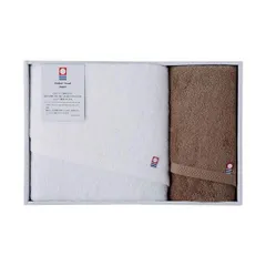 今治 今治ピュアカラー甘撚りバスタオル＆フェイスタオル ブラウン バスタオル60×120cm、フェイスタオル34×75cm C6068670