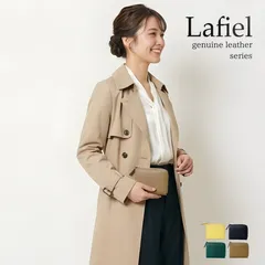 Lafiel ラフィール ミニ財布 RC003191900 レディース スキミング防止 L字ファスナー 薄型 コンパクト財布 リサイクルレザー カード収納 小銭入れ 背面ポケット 本革調 使いやすい ミニウォレット 4色 通勤 通学 旅行 ギフト