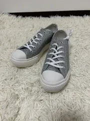 コンバース　オールスター PLTS グリッター OX 25.0cm CONVERSE オールスター シルバー ラメ シルバーラメ　スニーカー　シューズ