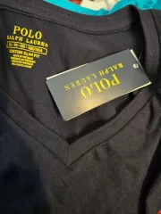 POLO RALPH LAUREN ポロラルフローレン Vネック Tシャツ XL ブラック