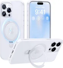 CASEKOO iPhone 12 Pro Max 用 ケース 米軍MIL規格 耐衝撃 MagSafe対応 隠しスタンド 横縦両立指紋防止 マット仕上げ 黄変防止 薄型半透明 スマホケース ストラップホール付き ワイヤレス充電対応 アイフォン12ProMax