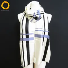 #ape エルメス HERMES ストール ショール 白 黒 青紫 チェック 馬具 ペイズリー柄 マフラー ユニセックス [840869] k01