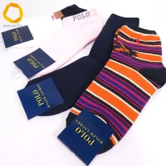 #ae ポロラルフローレン POLO RALPH LAUREN 靴下 22〜24cm 4足 セット ソックス まとめ タグ付き 美品 [945283] k01