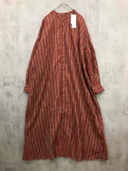 新品 ANGIE アンジー ギャザースリーブ シャツ ワンピース sizeM/ブラウンストライプ ■◇ レディース