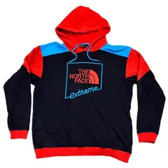 THE NORTH FACE ザ ノースフェイス エクストリーム フーディー ブラック オレンジ Mサイズ スウェット 【中古】 52510R1