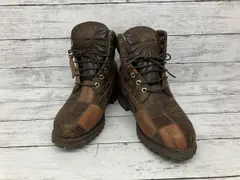 Timberland／ワークブーツ／ブラウン／総柄／刺繍／11564／サイズ8