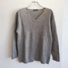 美品⭐️ タビ インターナショナル Tabi Internatinal ニット セーター Vネック 長袖 ベージュ グレージュ 毛 ウール 混 wool ナチュラル シンプル ベーシック きれいめ 上品 オフィス カジュアル ヴィンテージのサムネイル