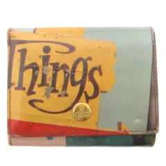 ヴィヴィアンウエストウッド Vivienne Westwood ムードボード プリント がま口 三つ折り財布 総柄 マルチカラー