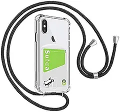 iPhone X/XS専用カバー iPhone XS 透明 ケース iphone ケースx s 携帯ストラップ 肩掛け 斜めがけ iphone ストラップ 首掛けTPU カバー ストラップ付き 薄型軽量 iPhone XS IC カード収納 透明TPU iPh