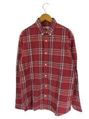 ギャップ GAP シャツ カジュアルシャツ ボタンダウン 長袖 チェック柄 ポケット レッド系 サイズ XS QQQ