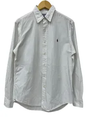 POLORALPH LAUREN (ポロラルフローレン) 長袖ボタンダウンシャツ ポニー刺繡 CUSTOM FIT 90S 00S 古着 ビンテージ M ホワイト メンズ/065