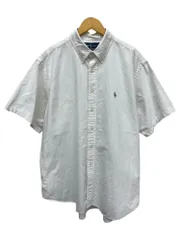 RALPH LAUREN (ラルフローレン) 半袖ボタンダウンシャツ ポニー刺繡 CLASSIC FIT 90S 00S 古着 ビンテージ 17 1/2 ホワイト メンズ/065